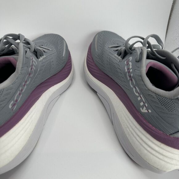 Saucony Hurricane 24 Shoes Womens Size 10 Gray Purple Running Cushioned Trainer - Picture 8 of 12